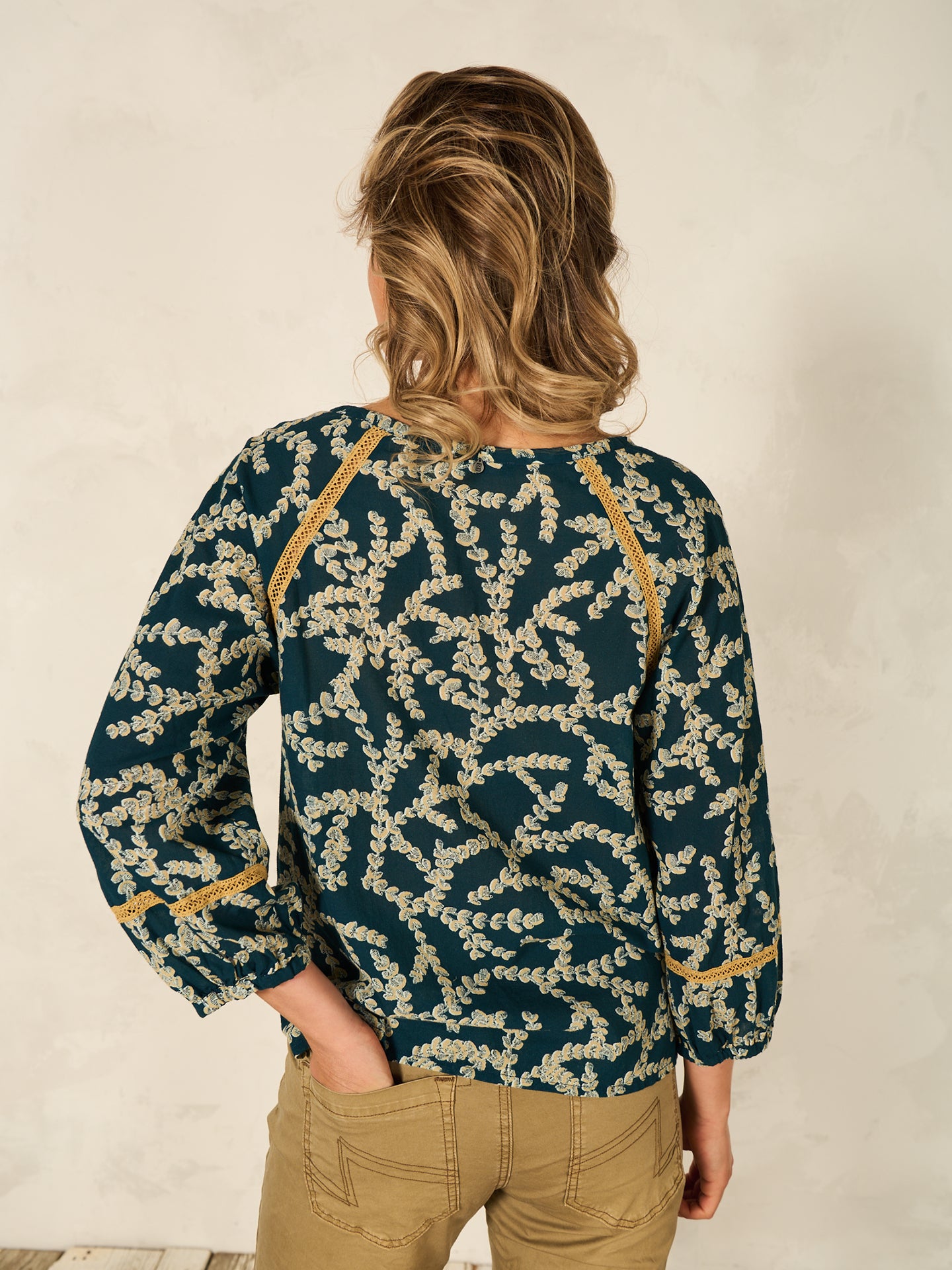 blouse à manches 3/4