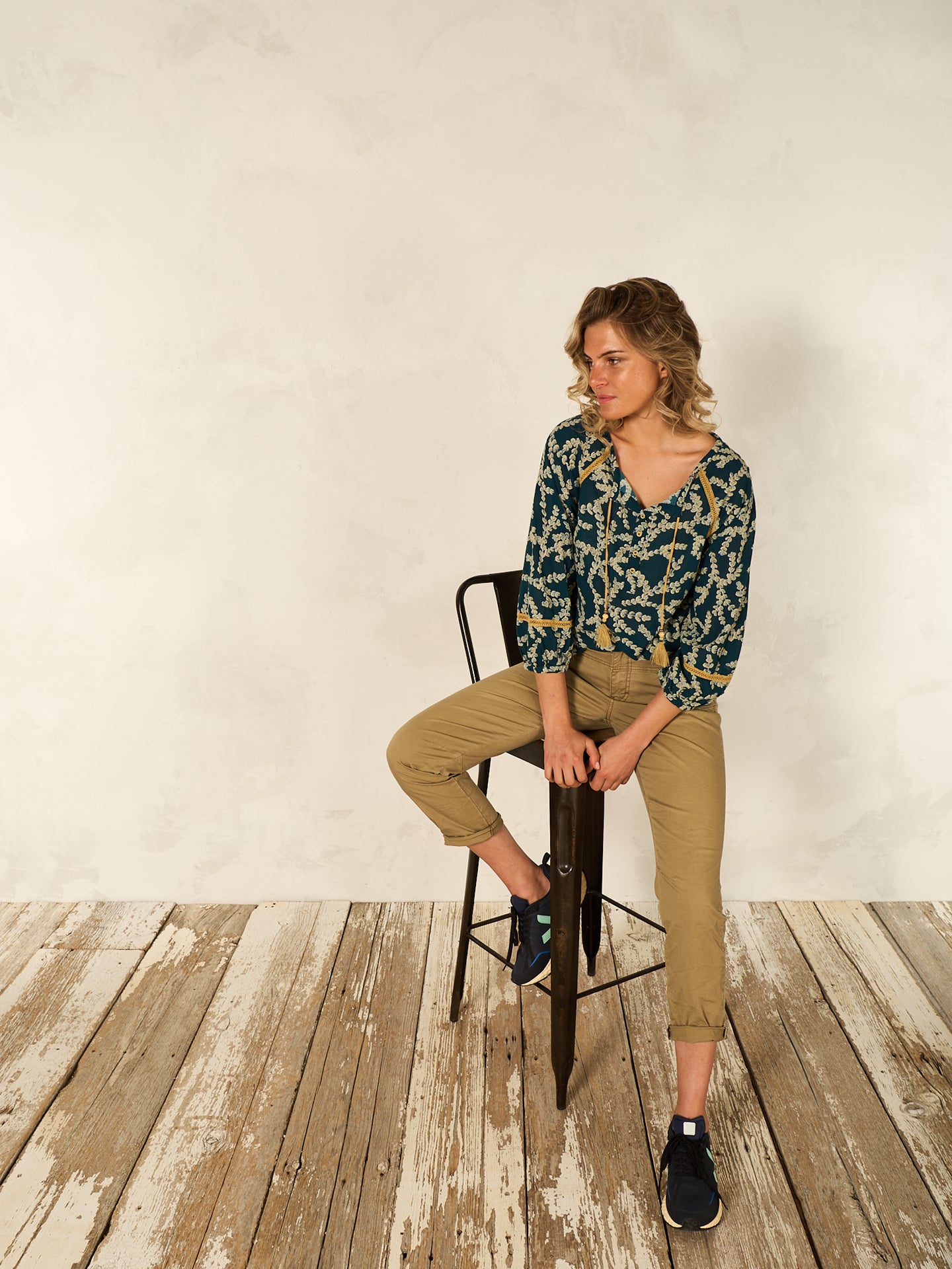 blouse à manches 3/4
