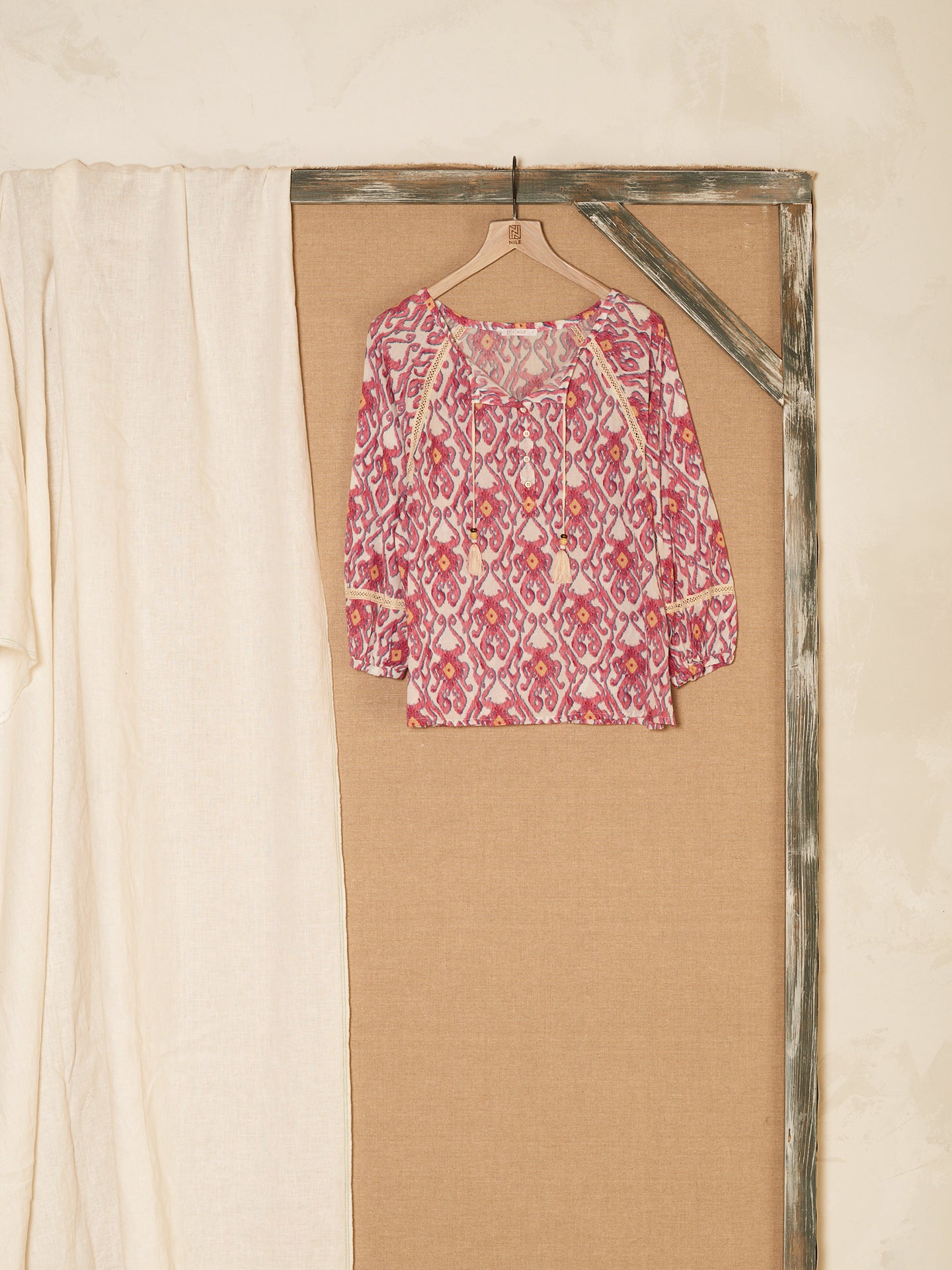 blouse à manches 3/4