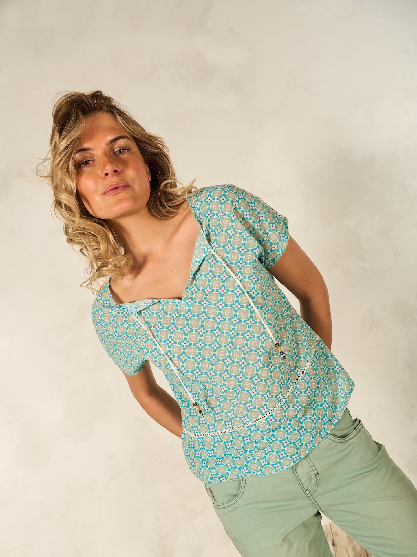 Bluse mit Druck
