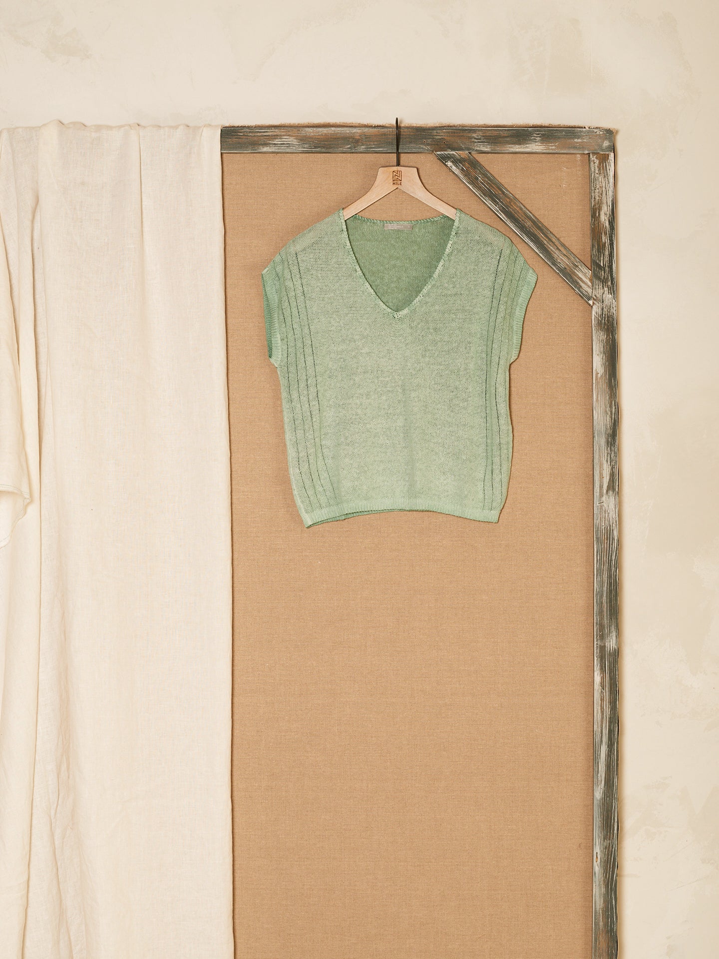 Maglione in maglia misto lino