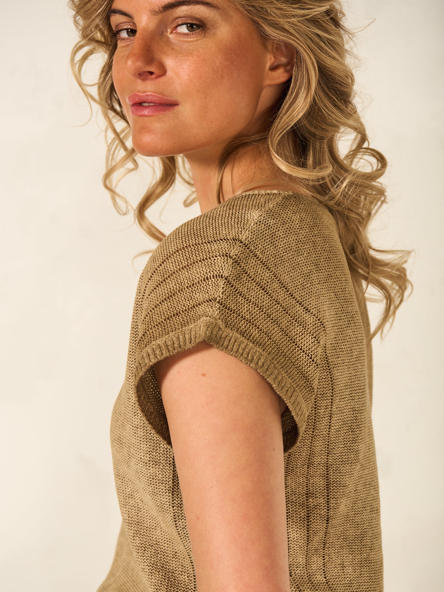 Maglione in maglia misto lino