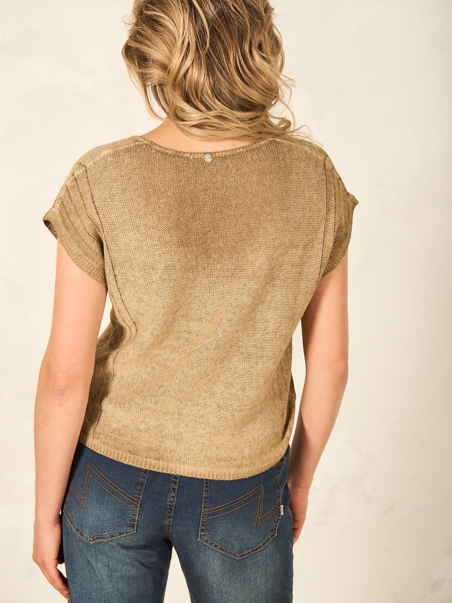 Maglione in maglia misto lino