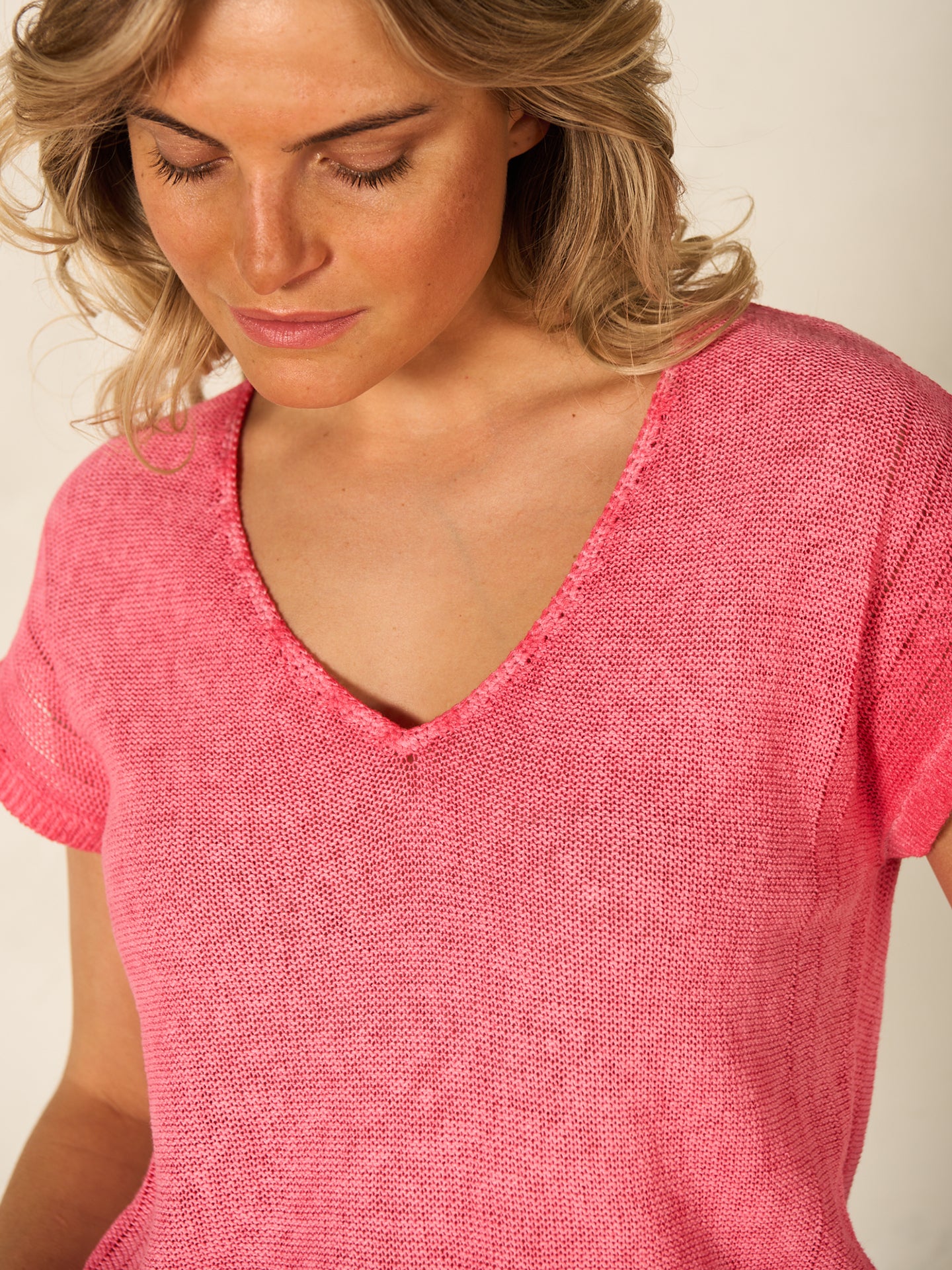 Maglione in maglia misto lino