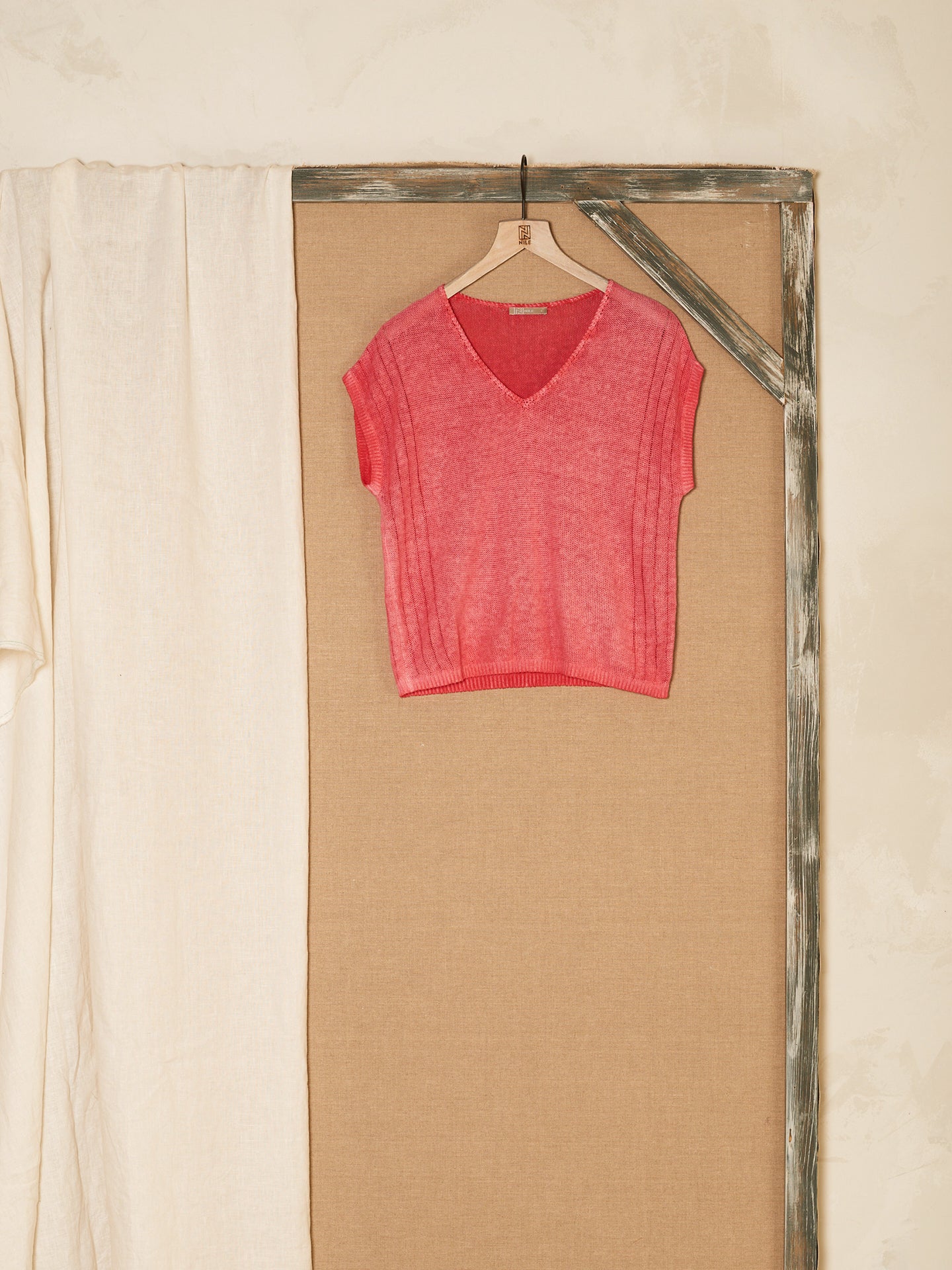 Maglione in maglia misto lino