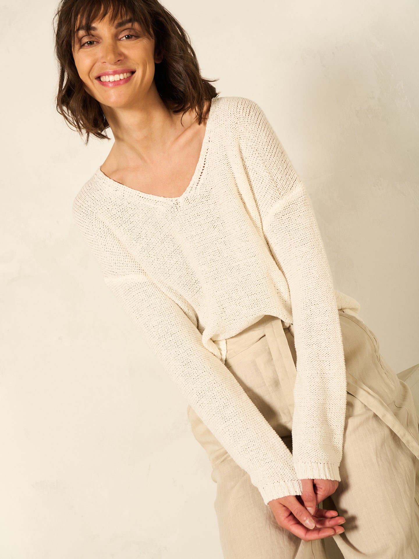 pull avec col en V