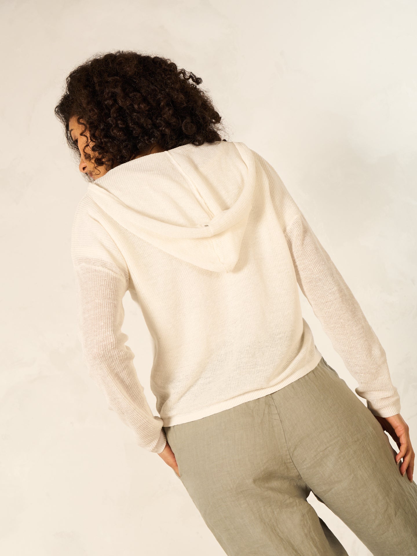 Leinenstrickjacke