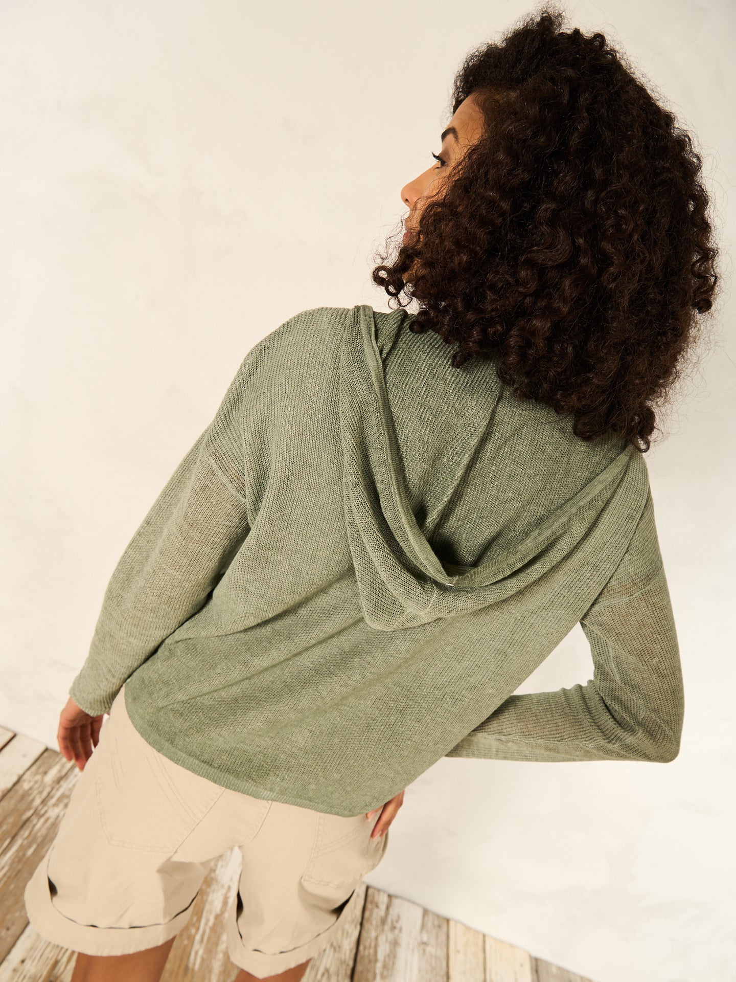 Leinenstrickjacke