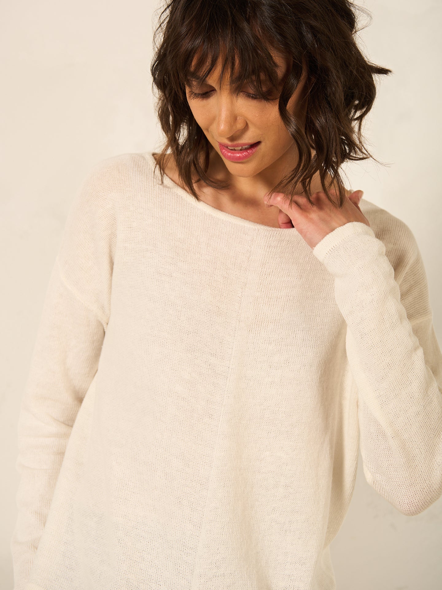 Maglione in maglia misto lino