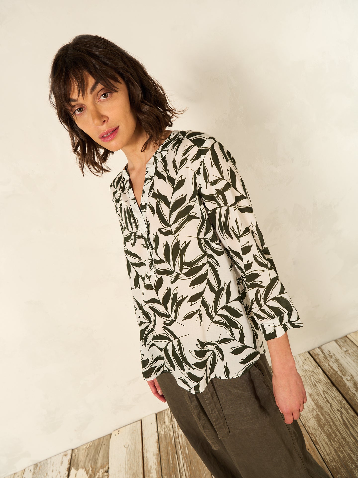 blouse à manches 3/4