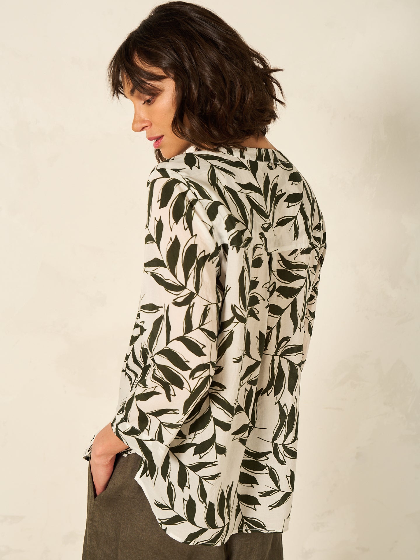 blouse à manches 3/4