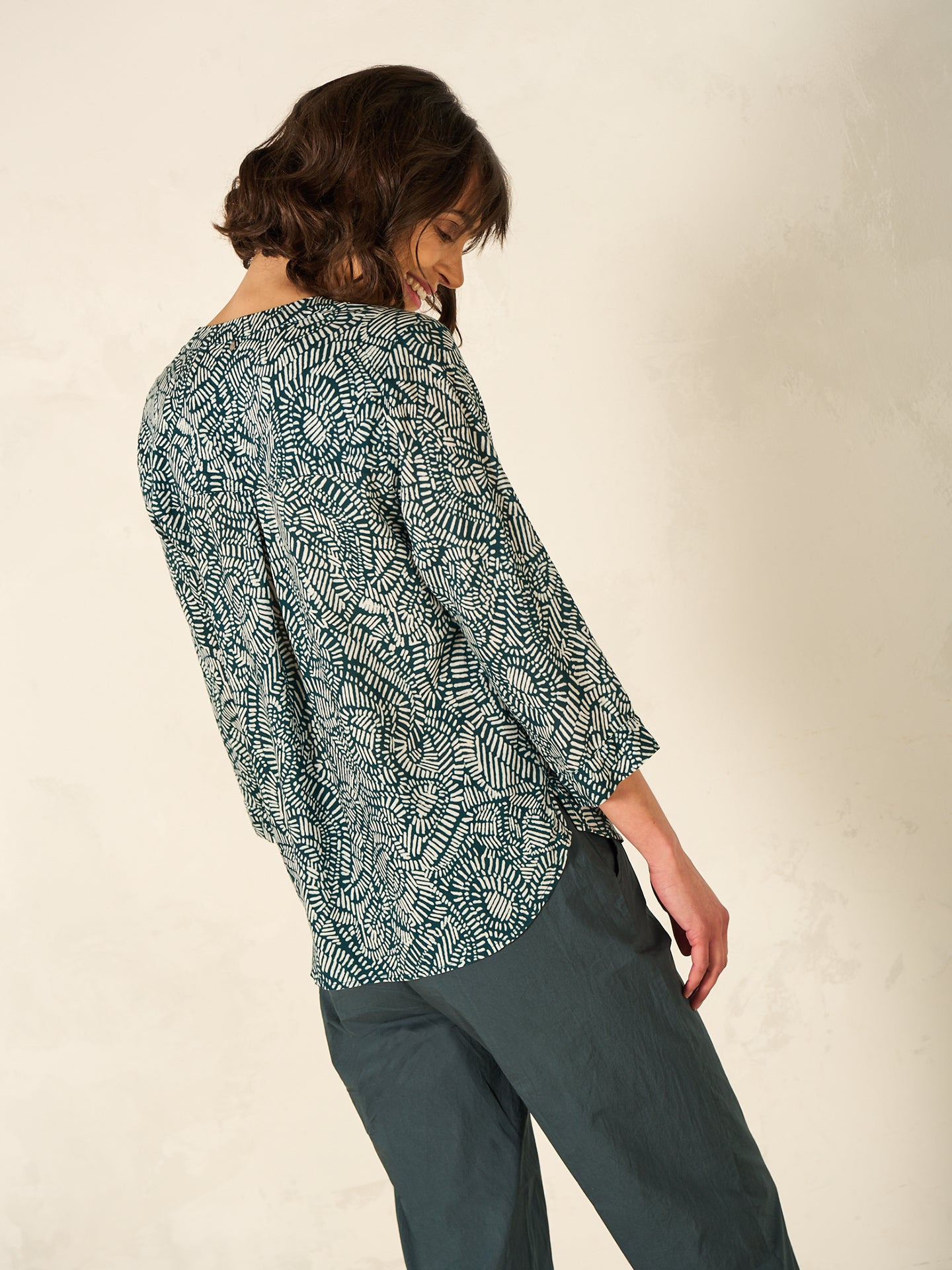blouse à manches 3/4