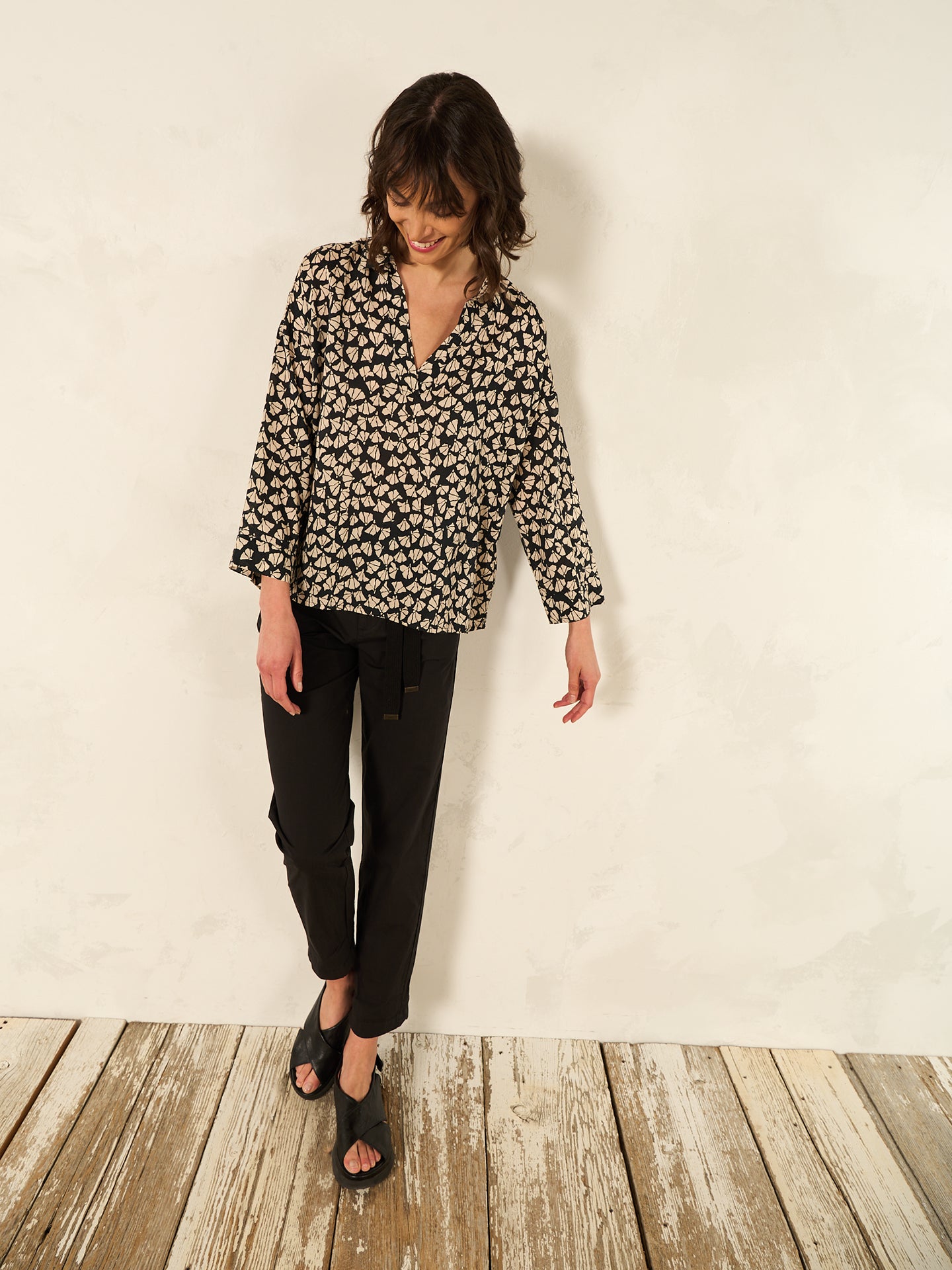blouse avec col en V