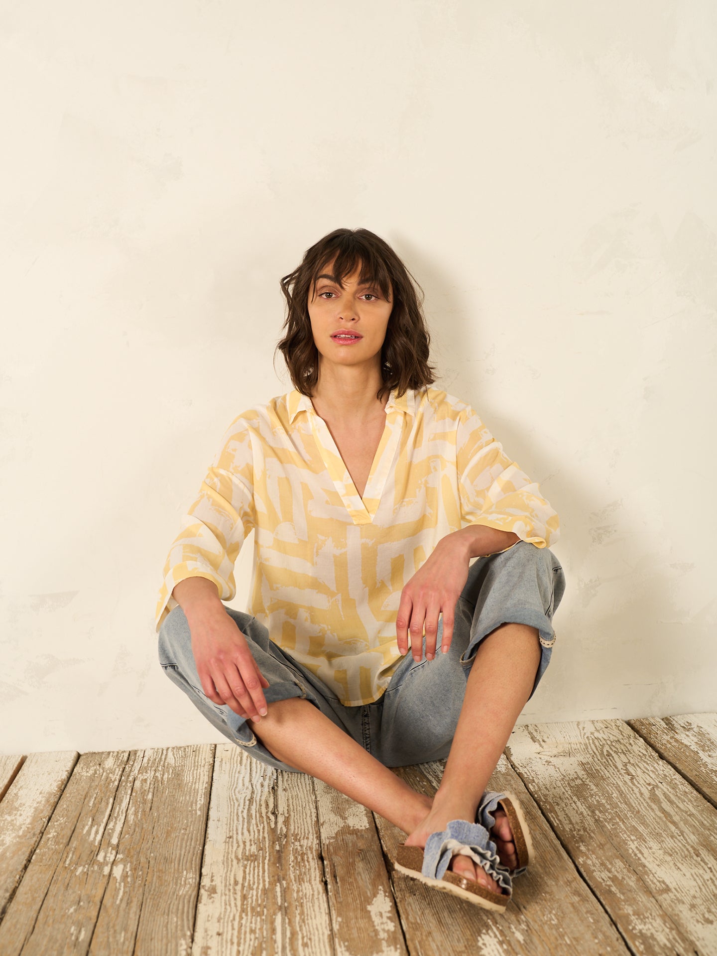blouse avec col en V