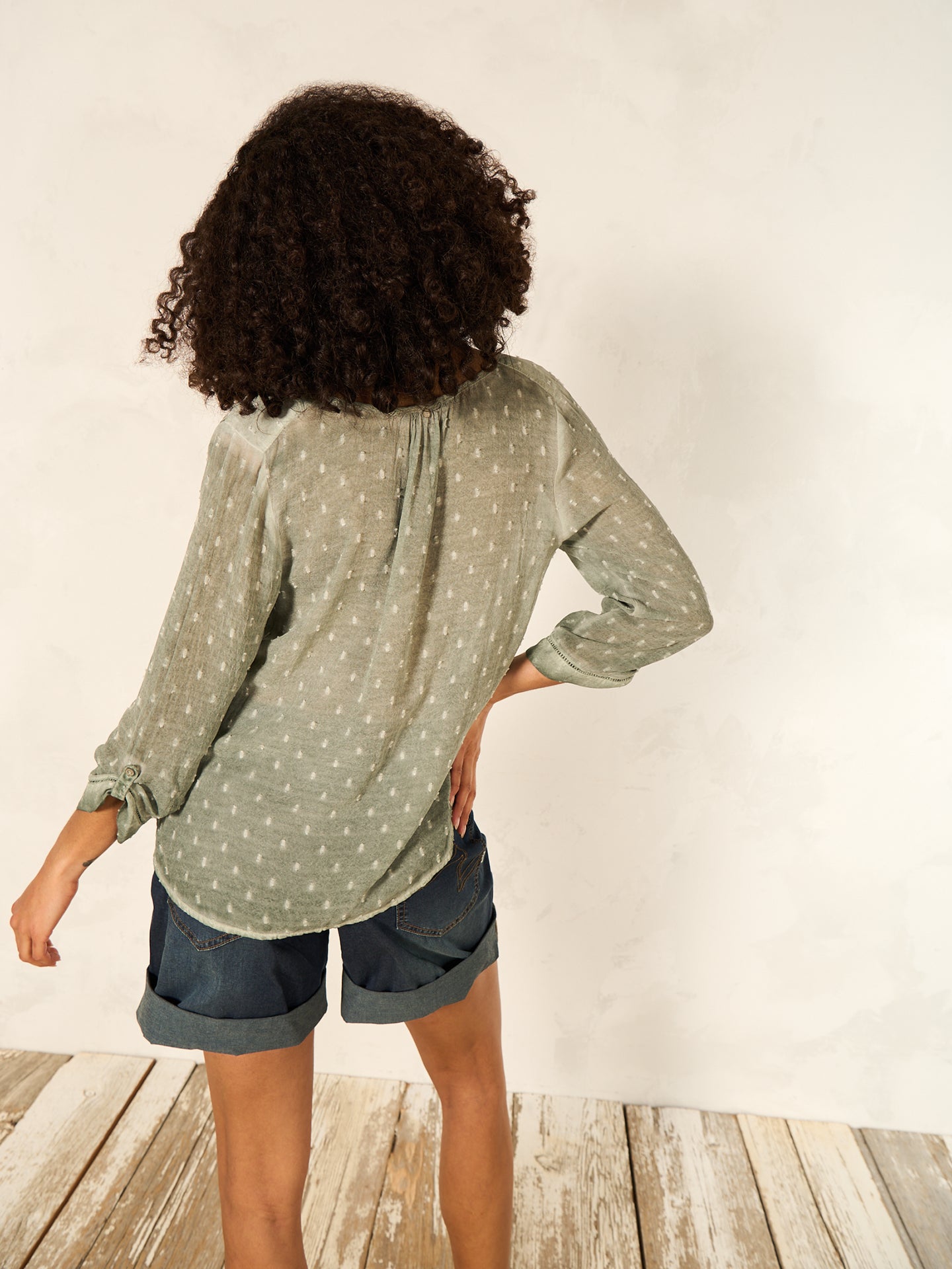 Blusa con maniche a 3/4
