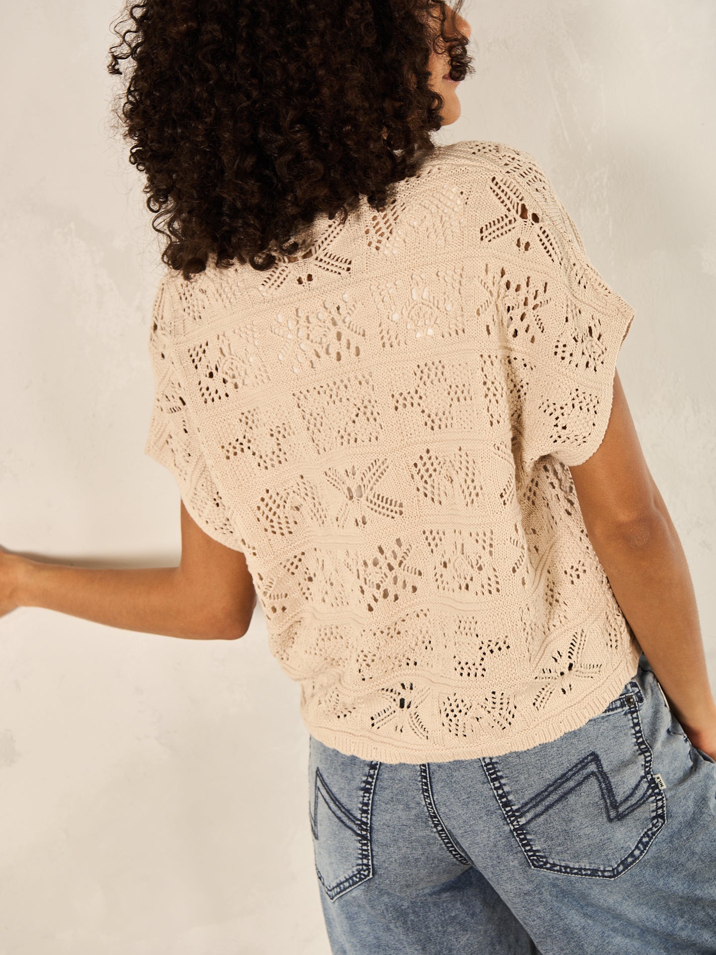 Strickjacke mit V-Ausschnitt