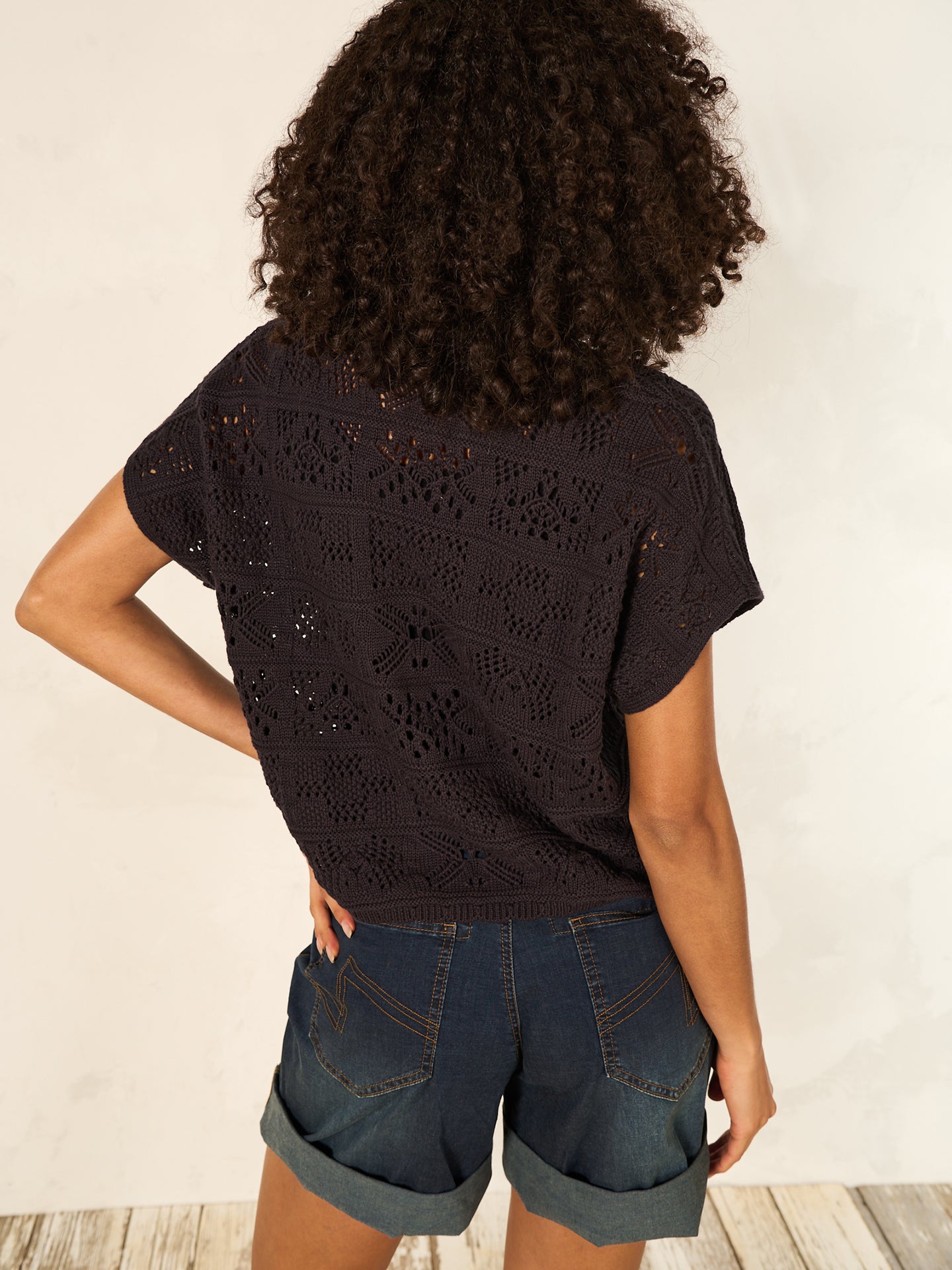 Strickjacke mit V-Ausschnitt