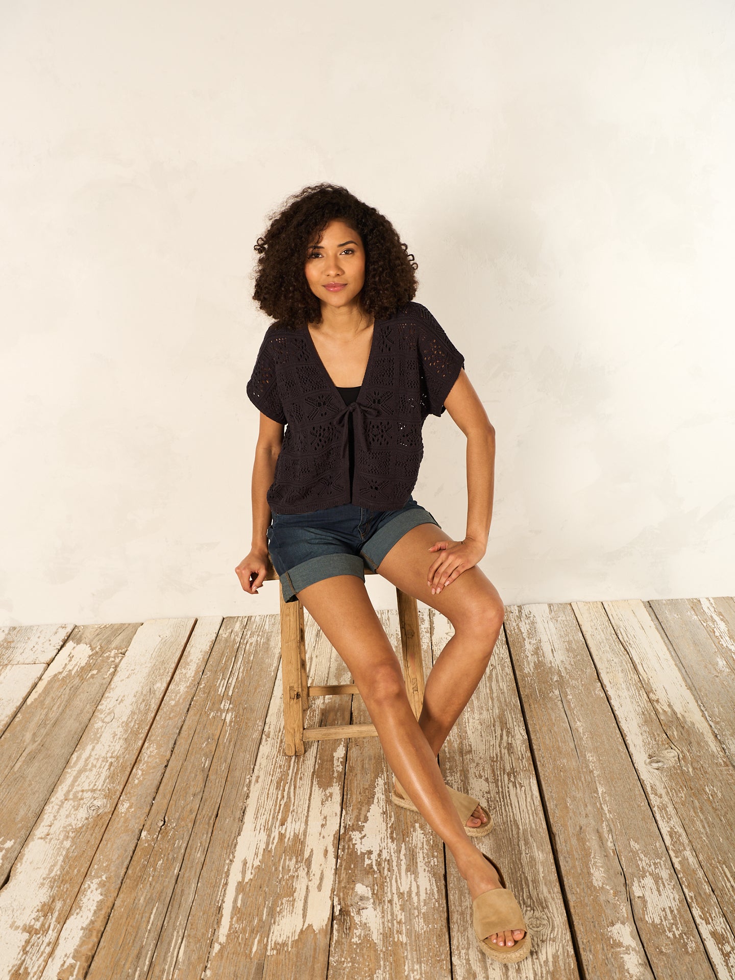 Strickjacke mit V-Ausschnitt