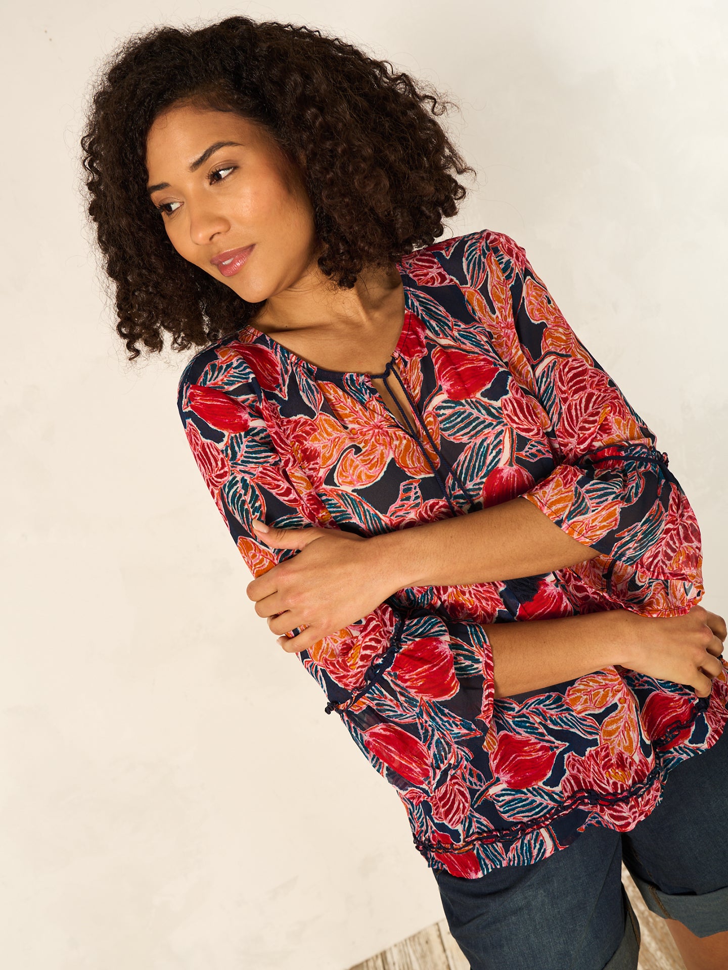 Bluse mit Rüschendetail