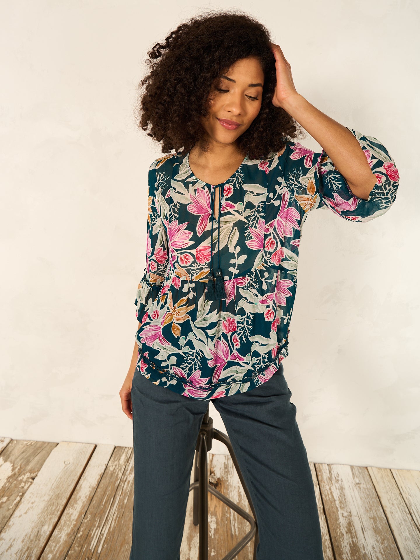 Bluse mit Rüschendetail