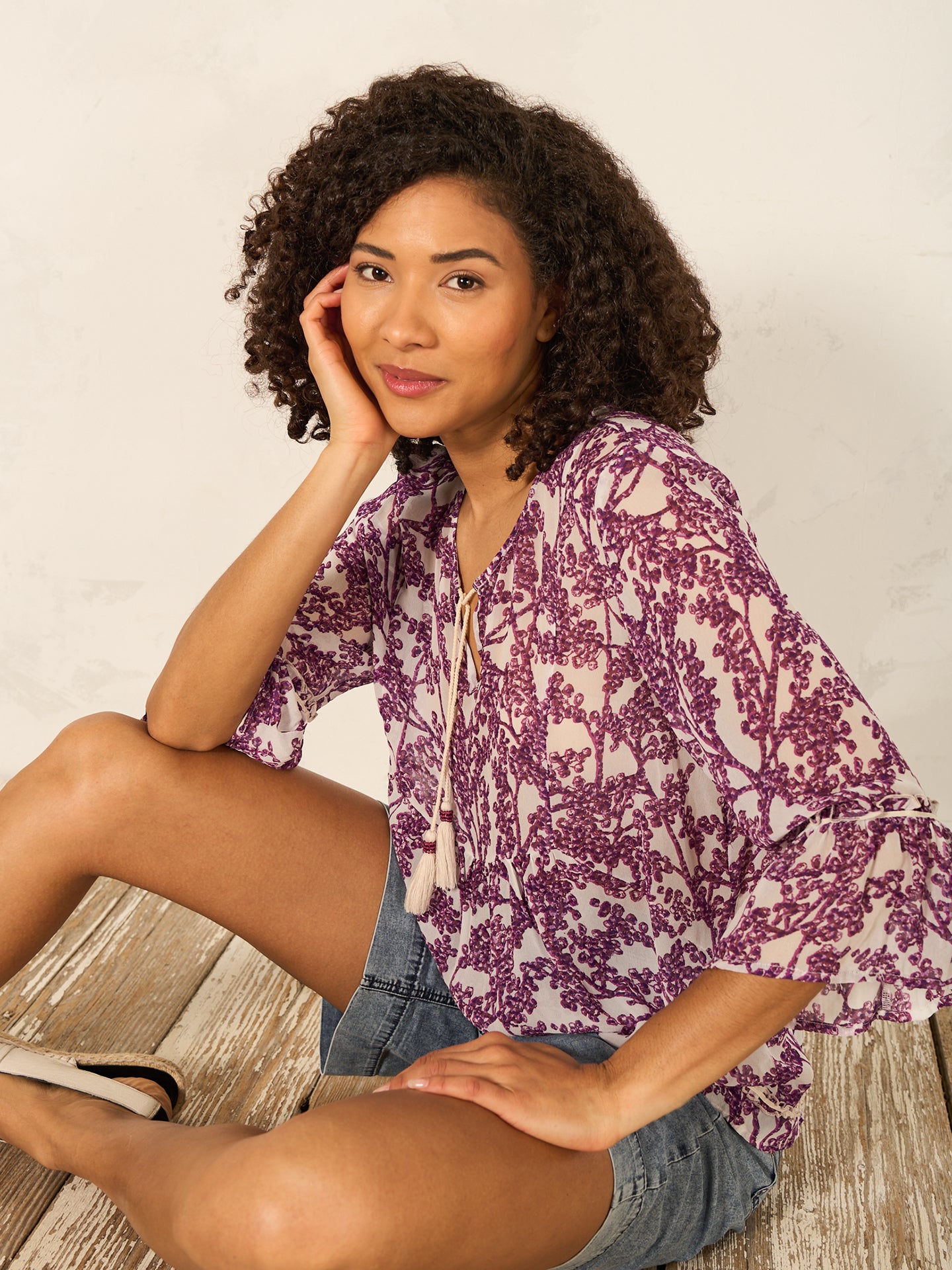Bluse mit Rüschendetail