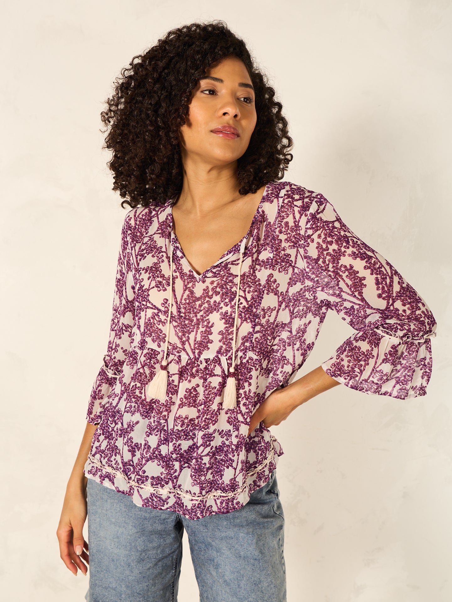 Bluse mit Rüschendetail