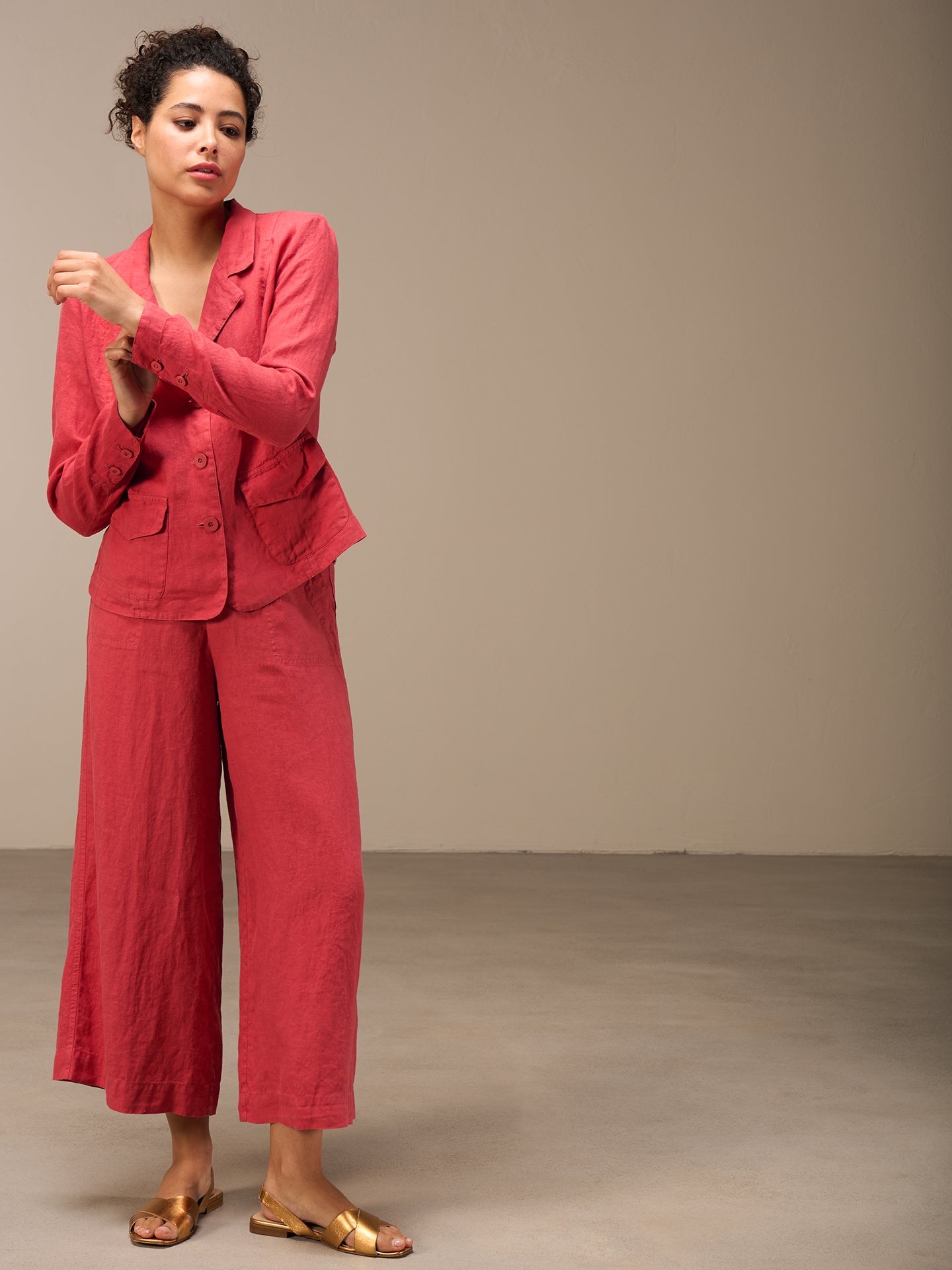 Blazer mit Leinen