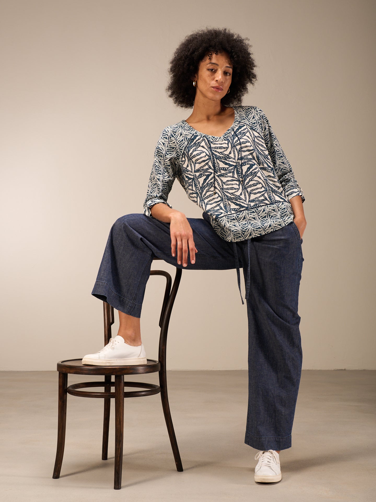 V-neck blouse