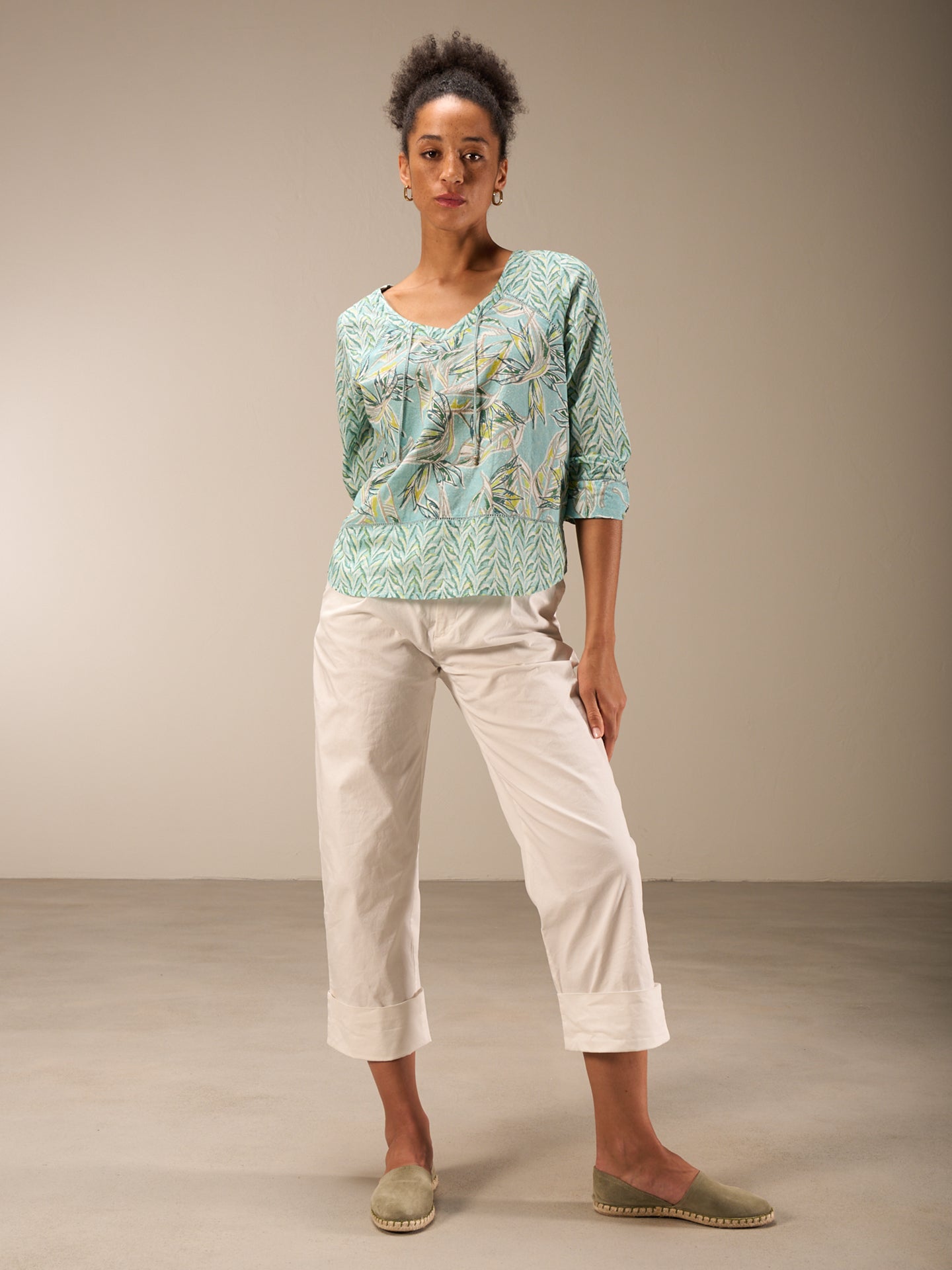 V-neck blouse