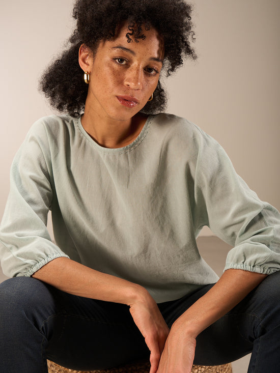 Bluse mit Rundhals