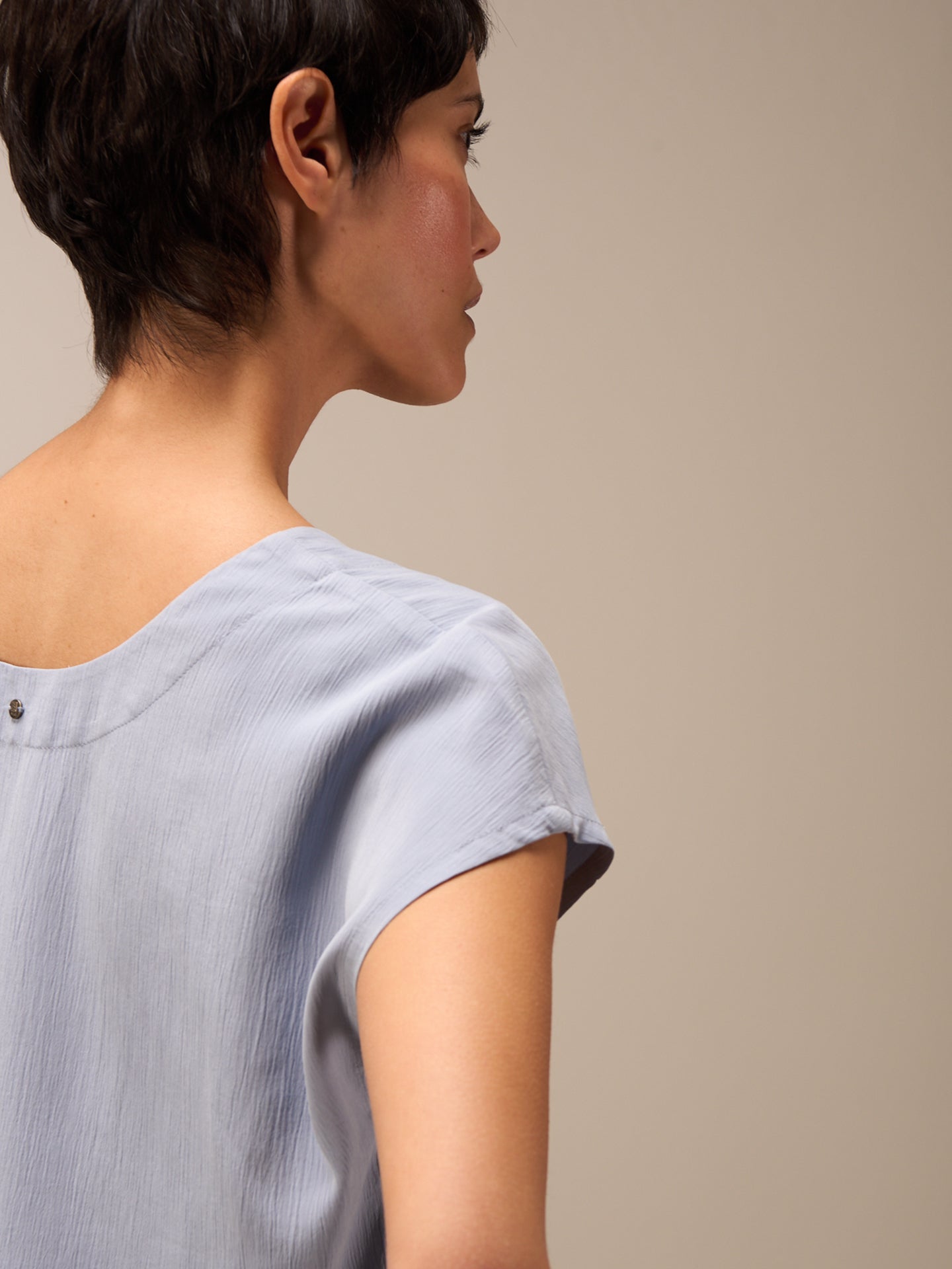 Shirt with V-neck
