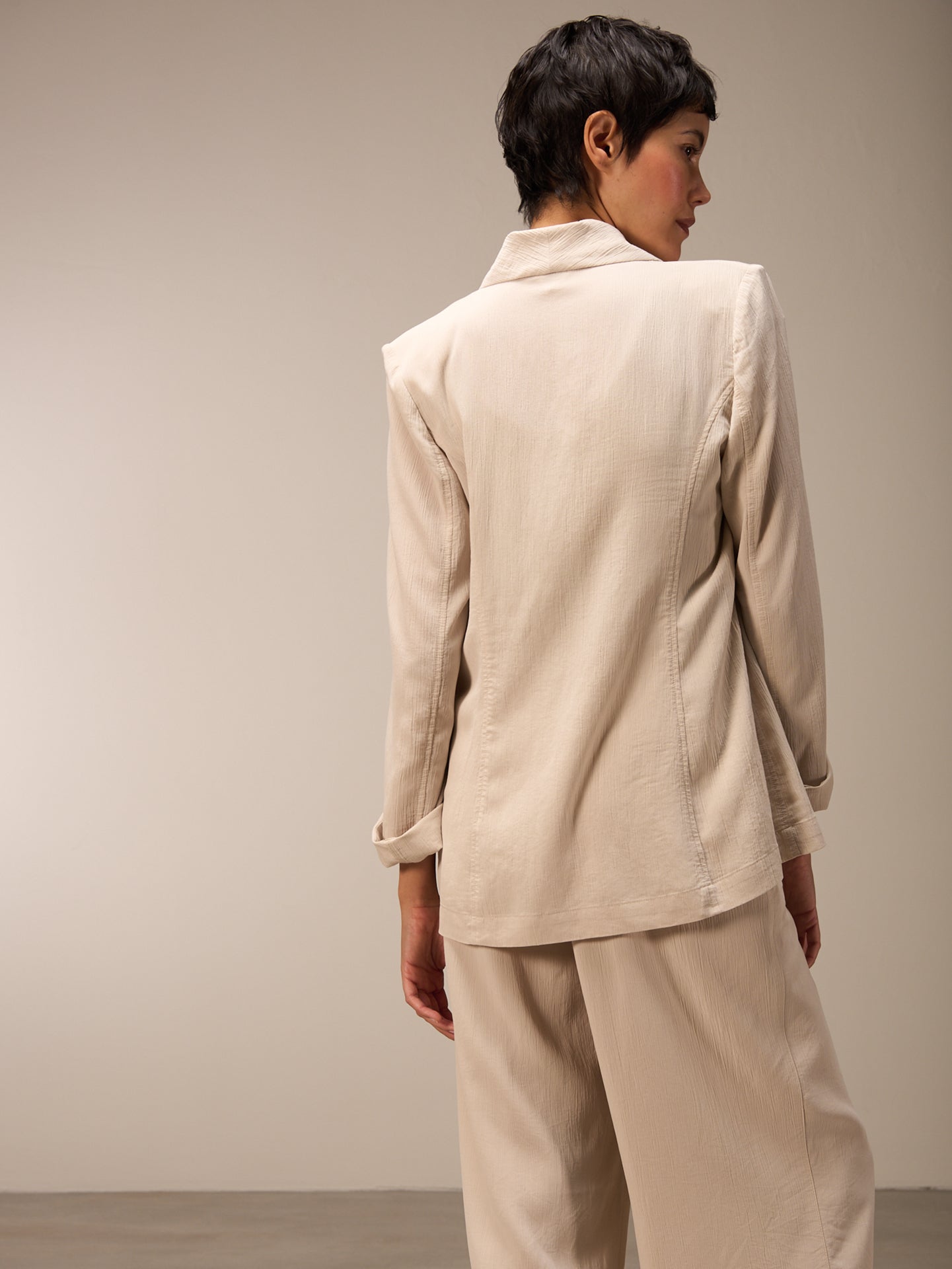 Blazer with shawl collar