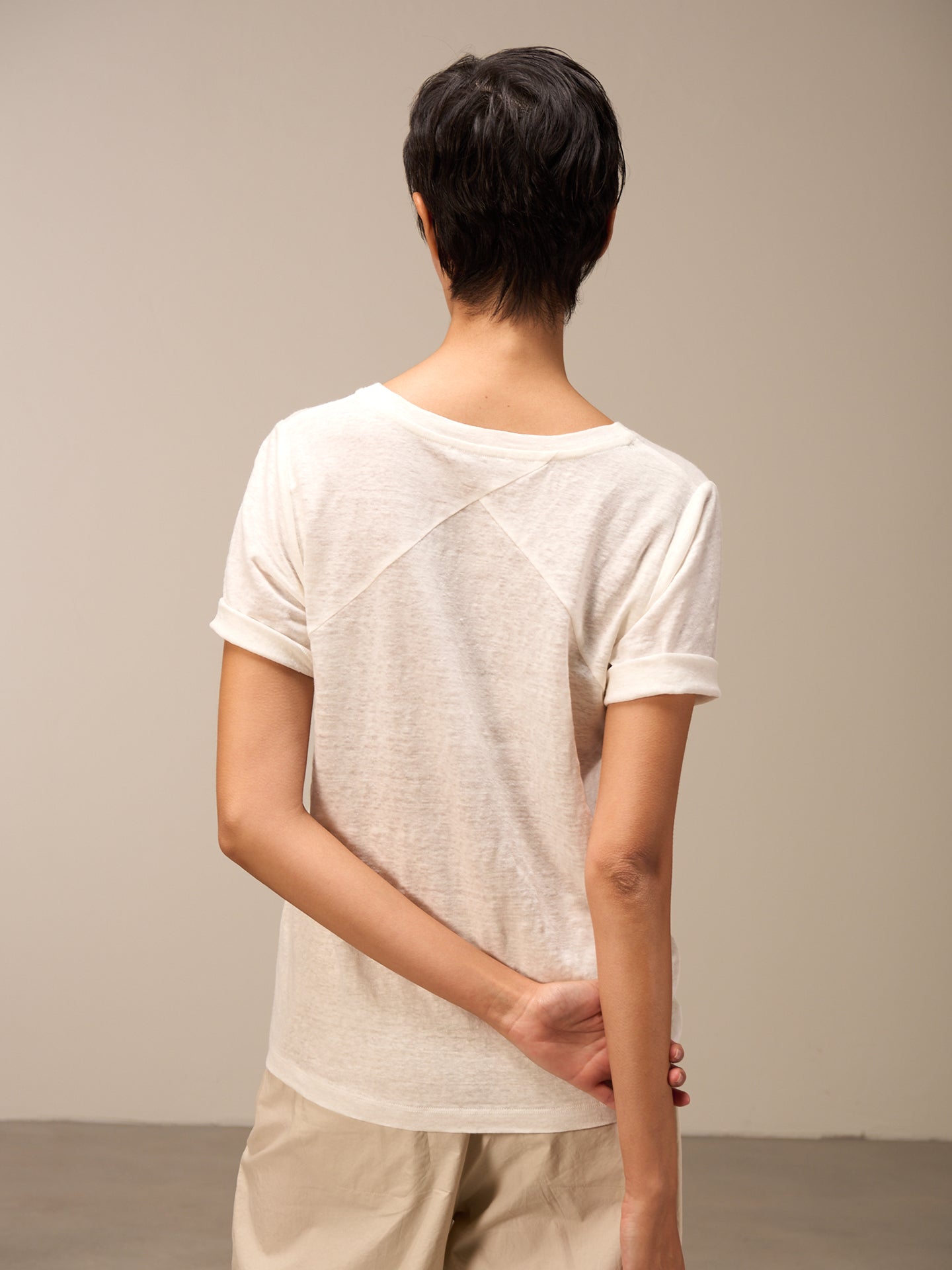 Shirt with V-neck