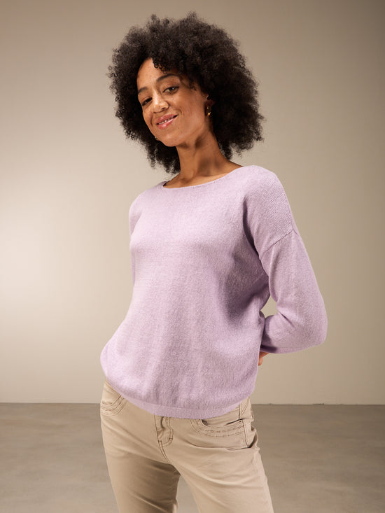 Maglione in maglia misto lino