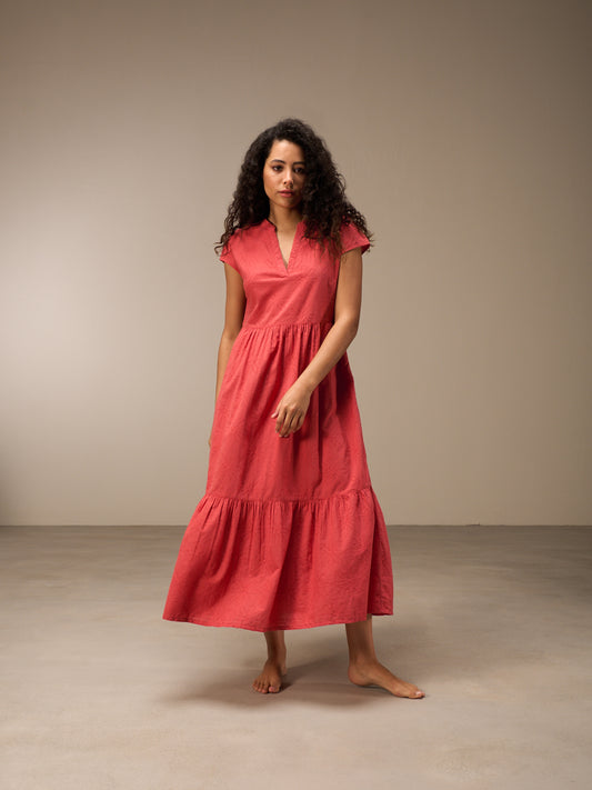 Kleid mit V-Ausschnitt