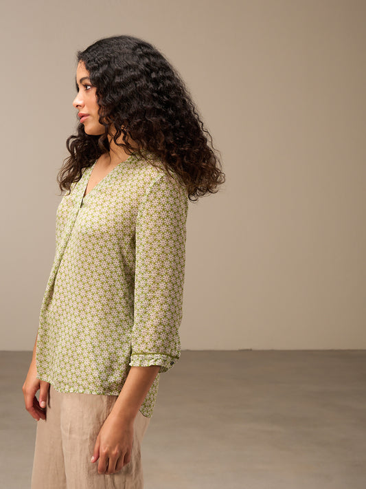 Blusa con scollo a V