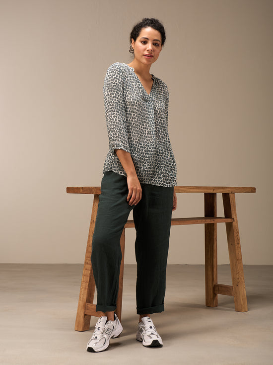 Blusa con scollo a V