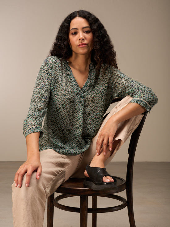 V-neck blouse