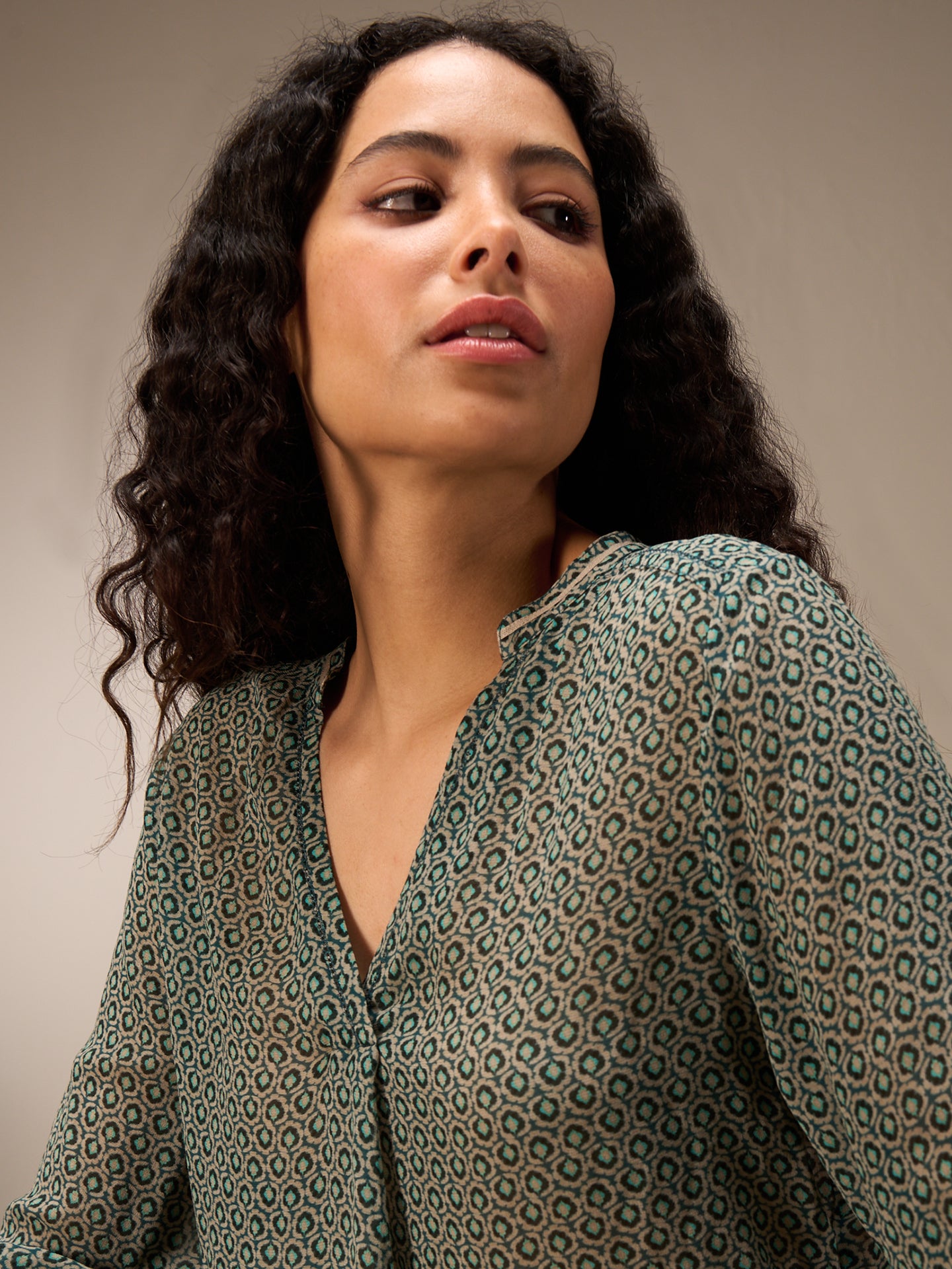 V-neck blouse