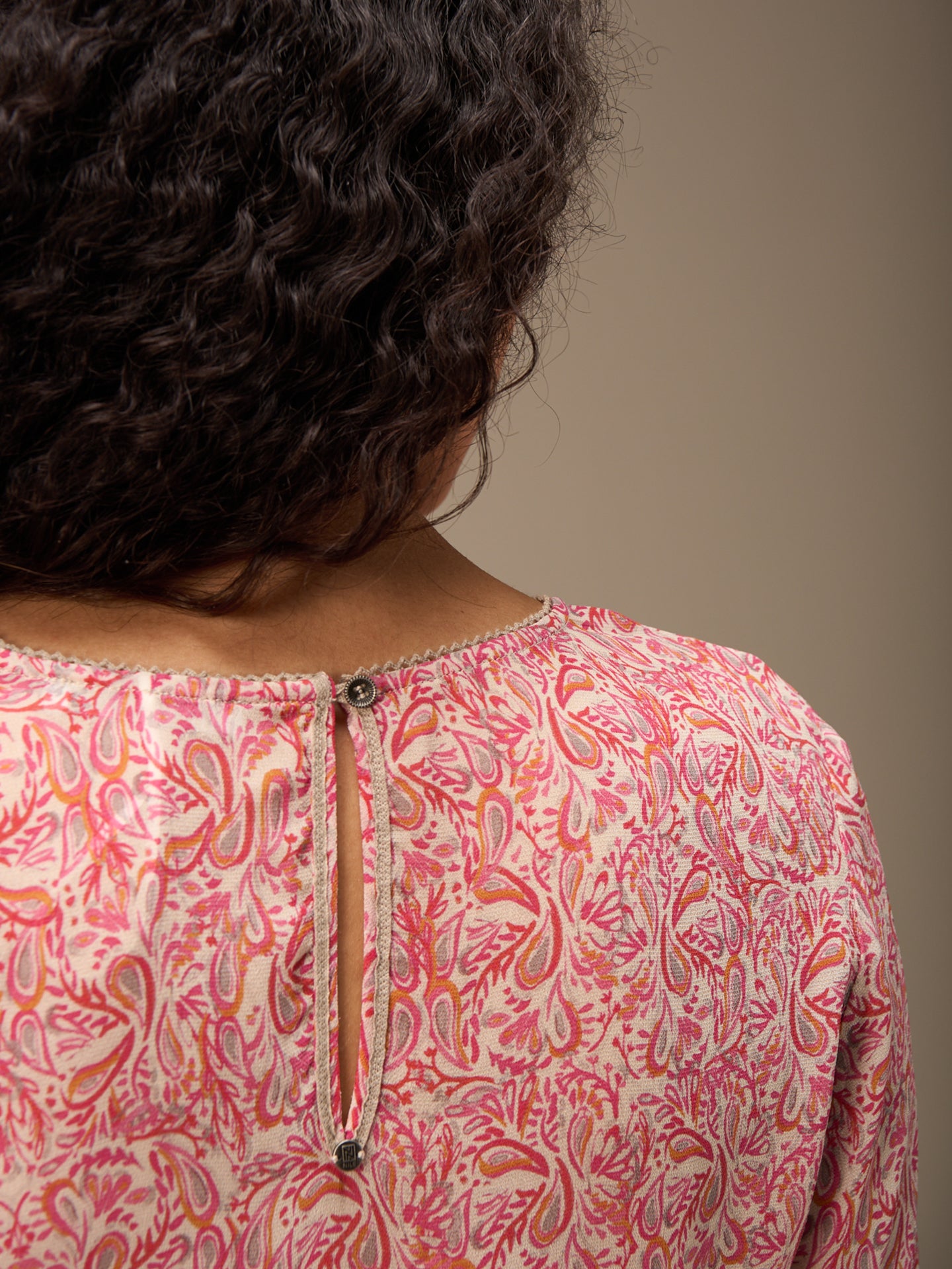 Blouse with flounce