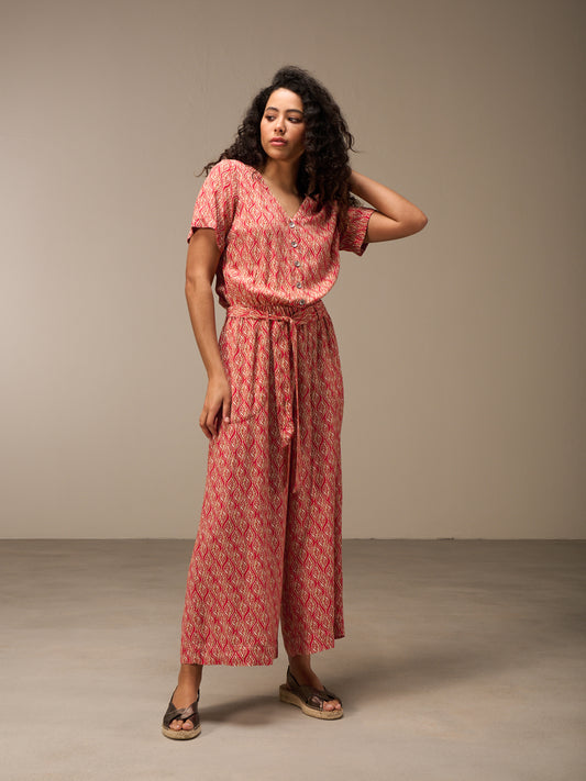 Jumpsuit mit V-Ausschnitt