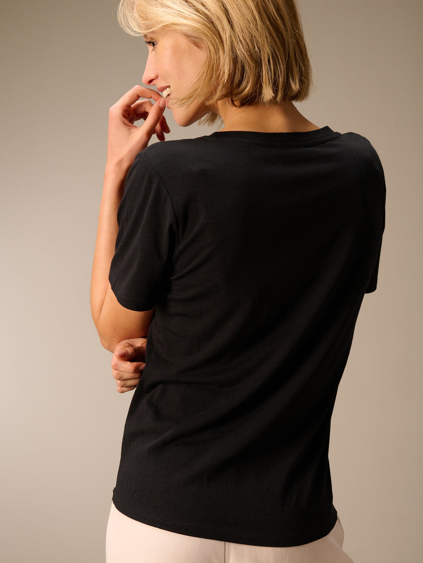 Shirt with V-neck