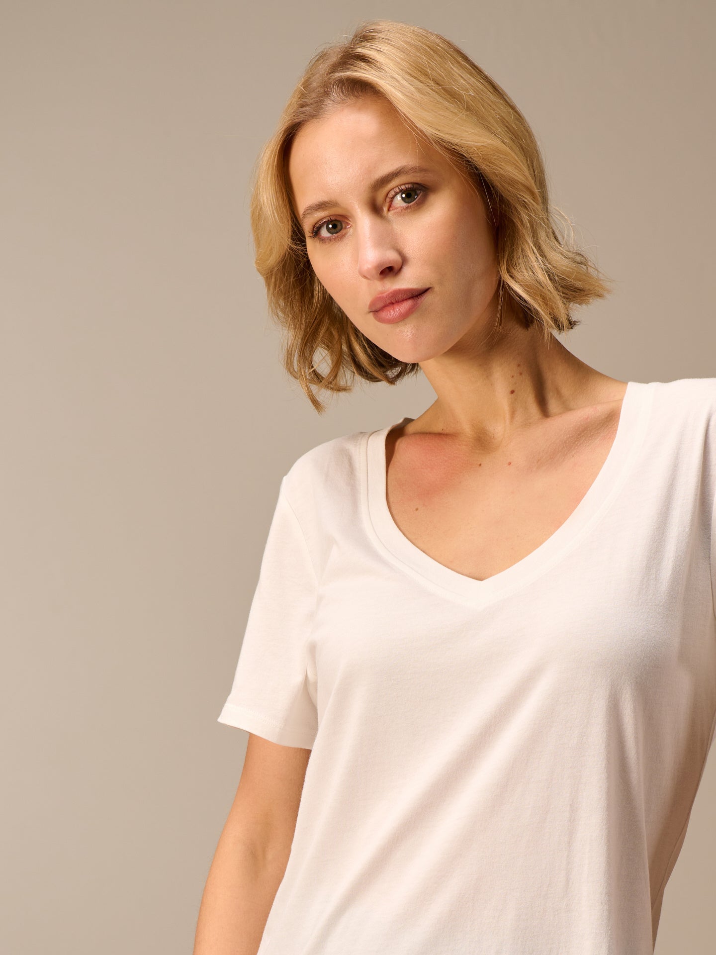 Shirt with V-neck