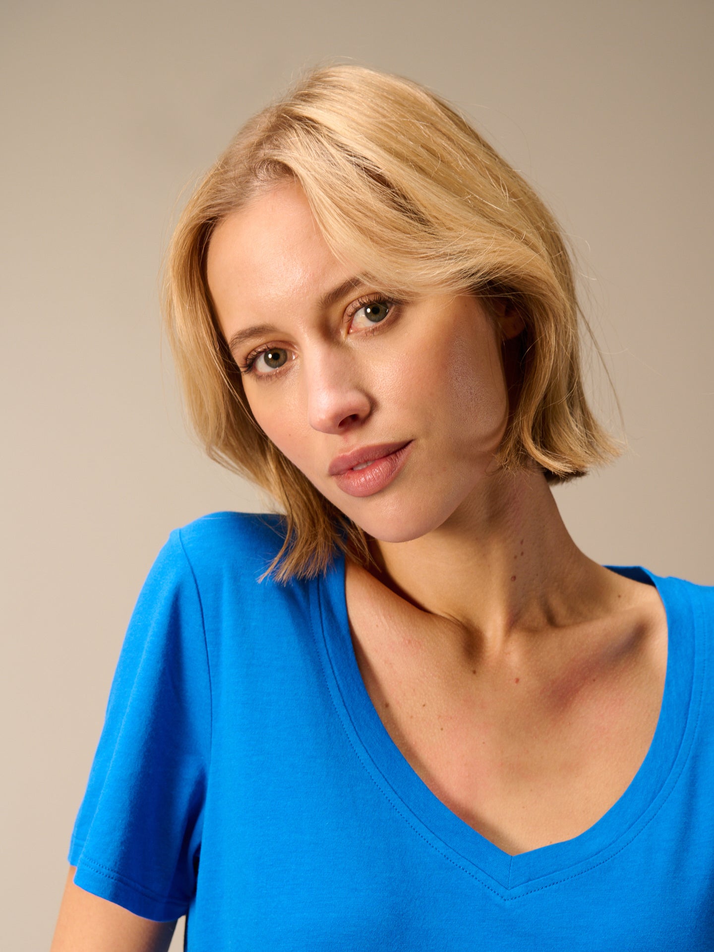 Shirt with V-neck