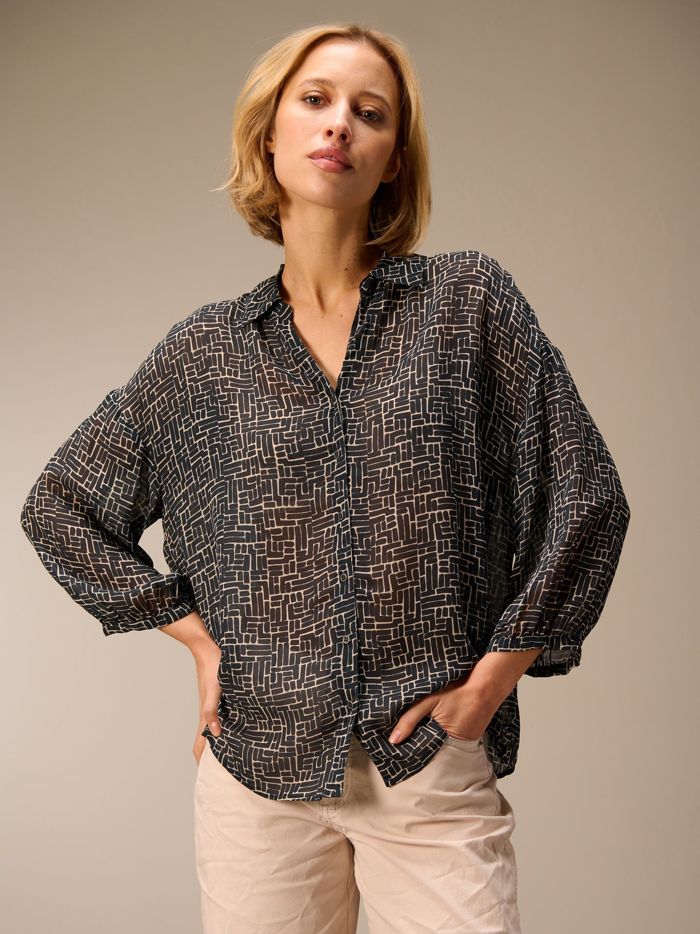 Bluse mit Druck