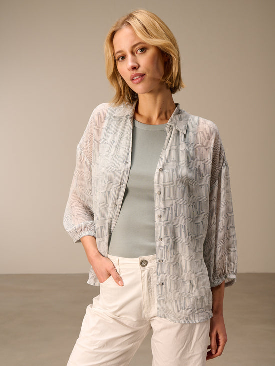 Bluse mit Druck