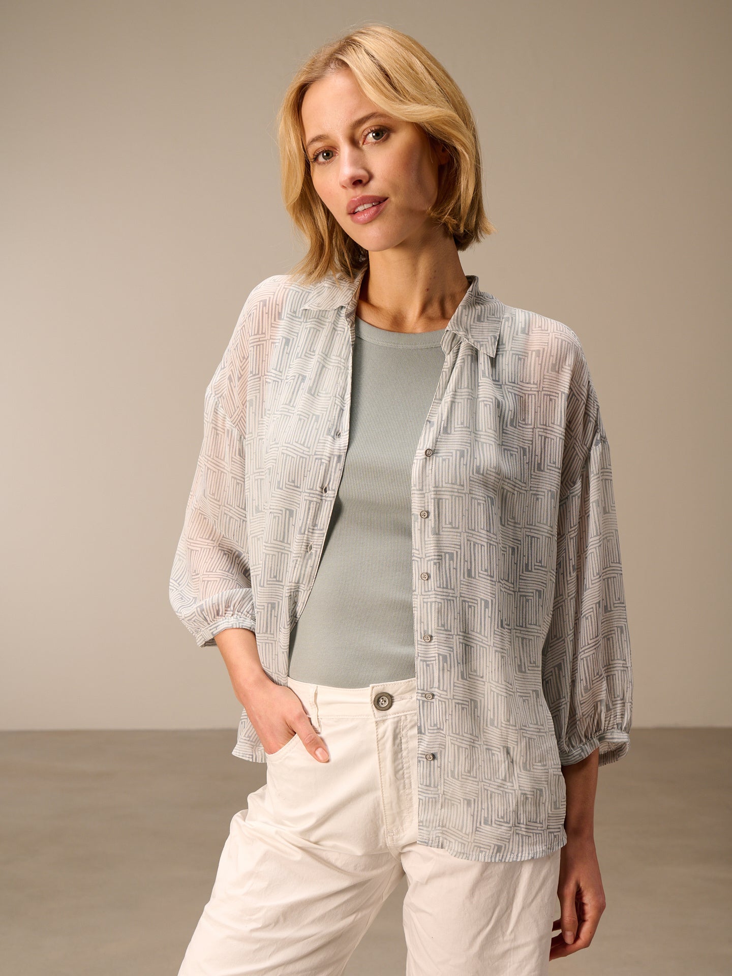 Bluse mit Druck
