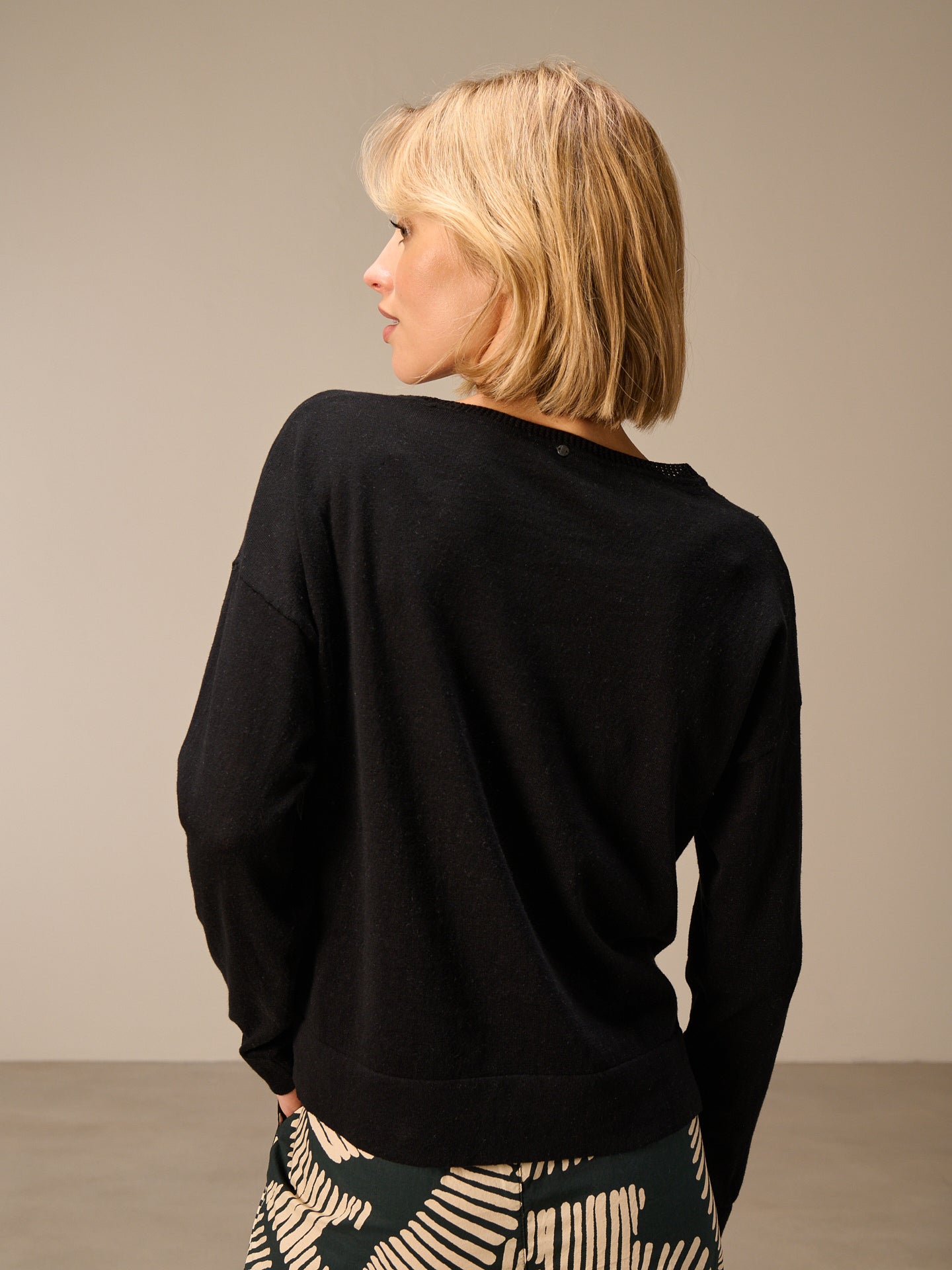 Maglione in maglia misto lino