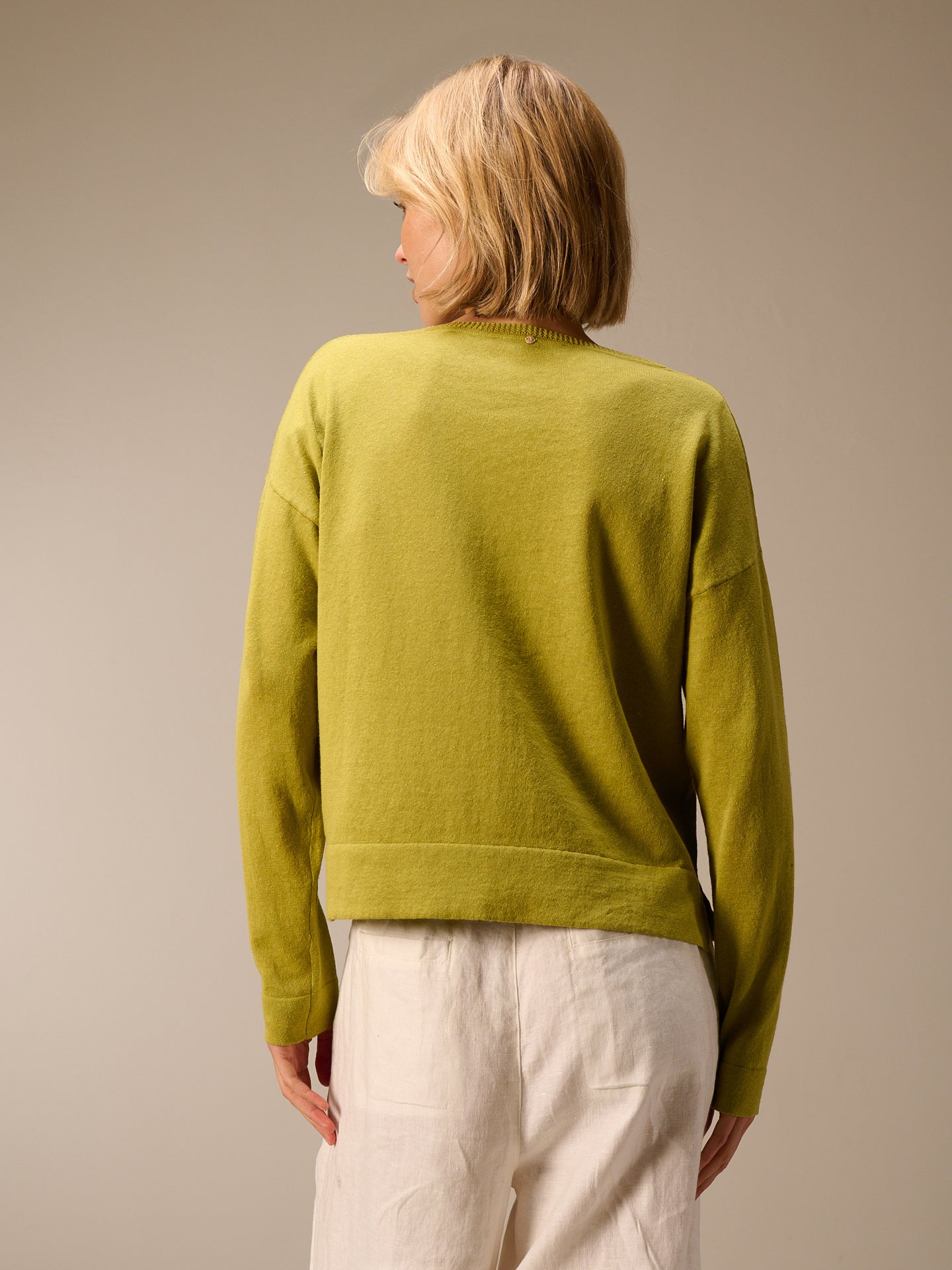 Maglione in maglia misto lino