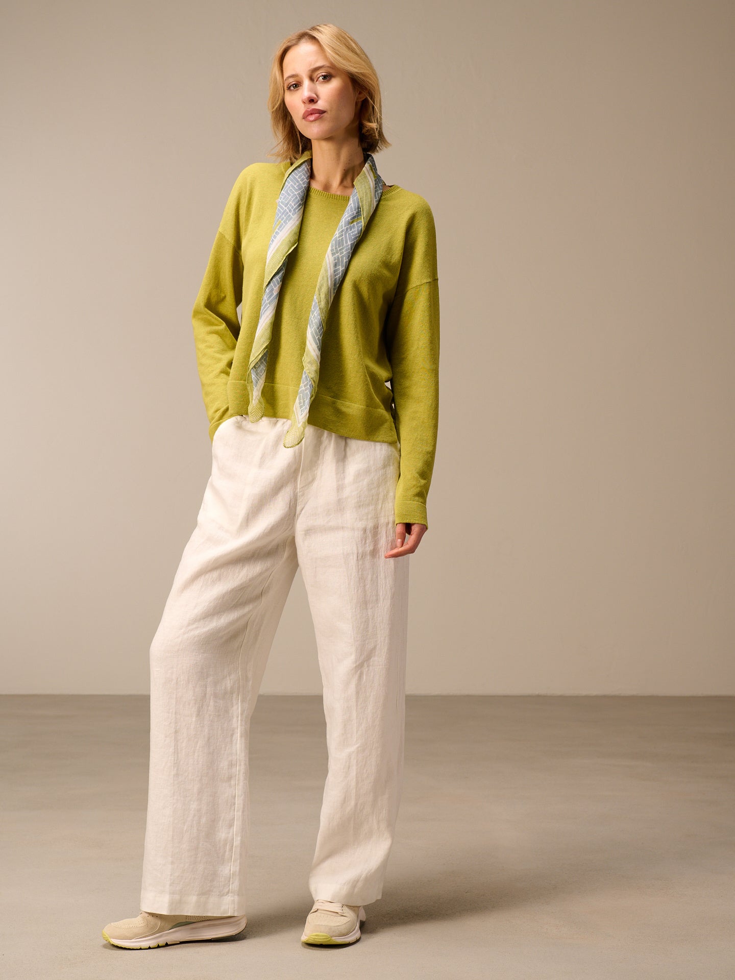Maglione in maglia misto lino